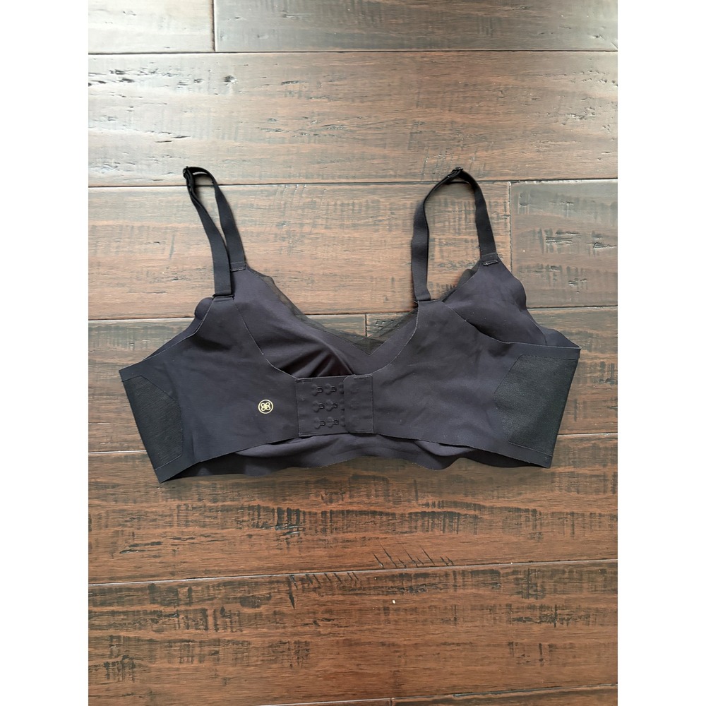 Honeylove V-Neck Bra Shadow Black Mesh Wireless Support XL lightweight - Picture 5 of 6